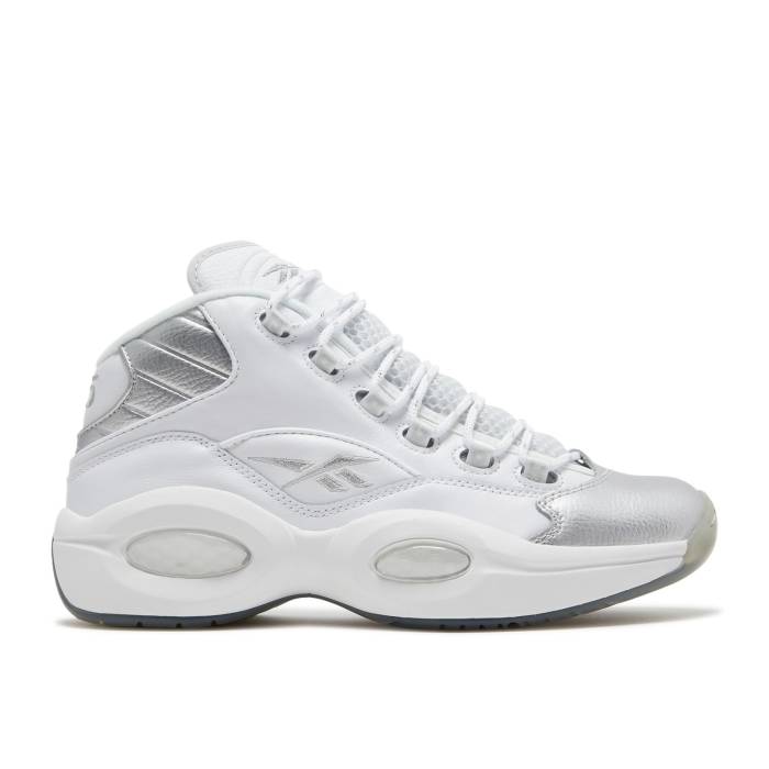 リーボック Reebok 【 Question Mid '25Th Anniversary' Men Footwear White/Footwear White/Silver Met 】 Question クエスチョン ミッド 靴 メンズ靴 スニーカー メンズ 白色 ホワイト Silver 銀色・シルバー