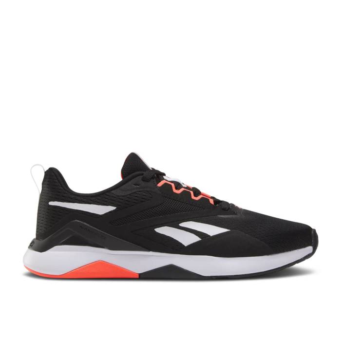 リーボック Reebok 【 Nanoflex Tr 2.0 'Black Orange Flare' Men Core Black/Footwear White/Orange Flare 】 orange 橙・オレンジ 靴 メンズ靴 スニーカー メンズ コア 黒色 ブラック 白色 ホワイト orange 橙・オレンジ