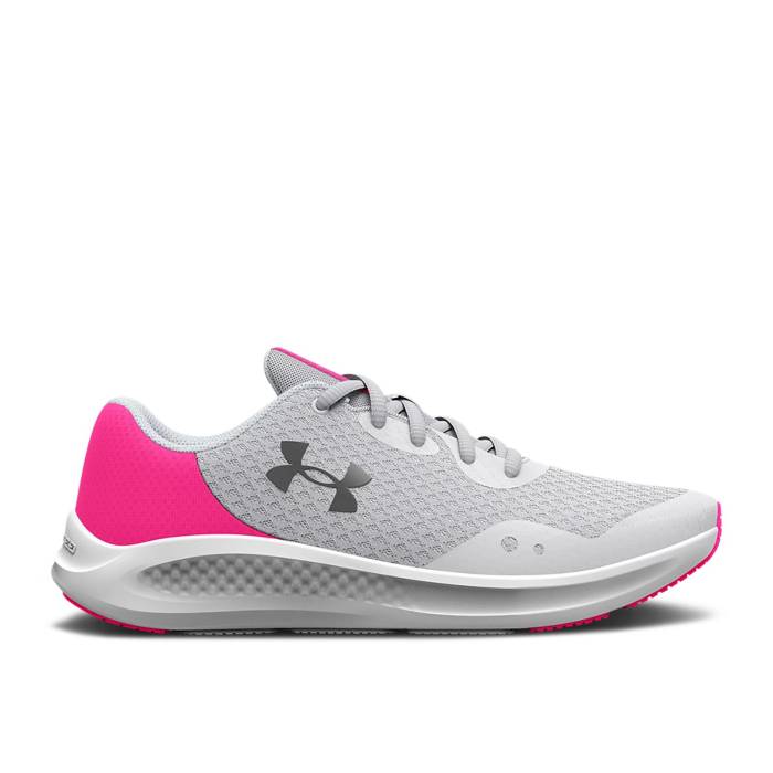 ޡ Under Armour  Charged Pursuit 3 Gs 'Halo Grey Electro Pink' ...