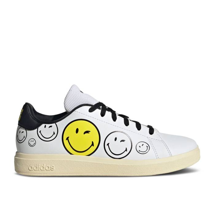 ǥ Adidas  Smiley X Advantage Base 2.0 J 'Smiley Graphics' Youth C...