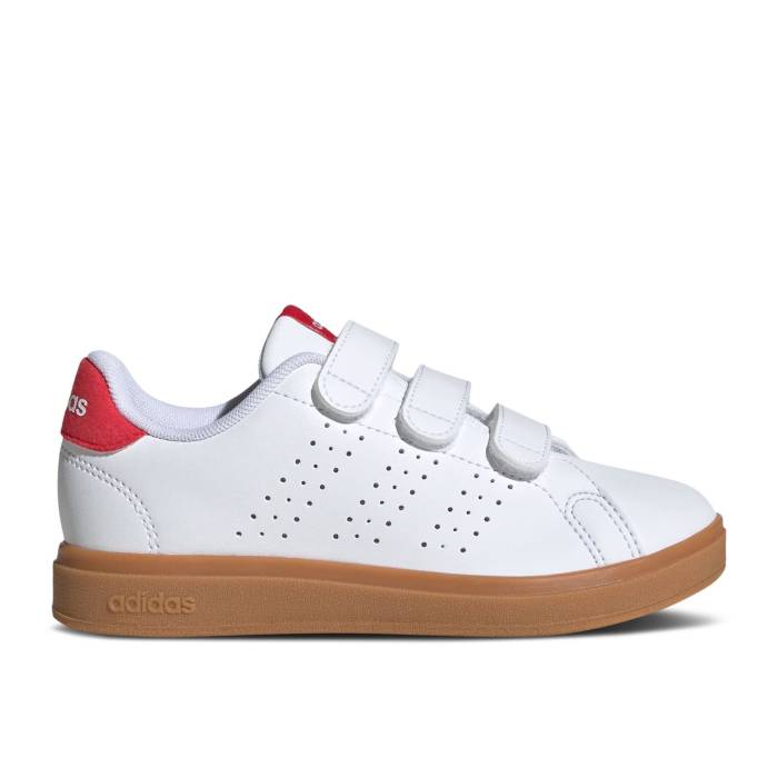 アディダス Adidas 【 Advantage Base 2.0 C 'White Pure Ruby Gum' Youth Cloud White/Pure Ruby/Gum ..