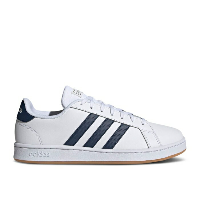 アディダス Adidas 【 Grand Court 'White Crew Navy Gum' Men Cloud White/Crew Navy/Gum 】...