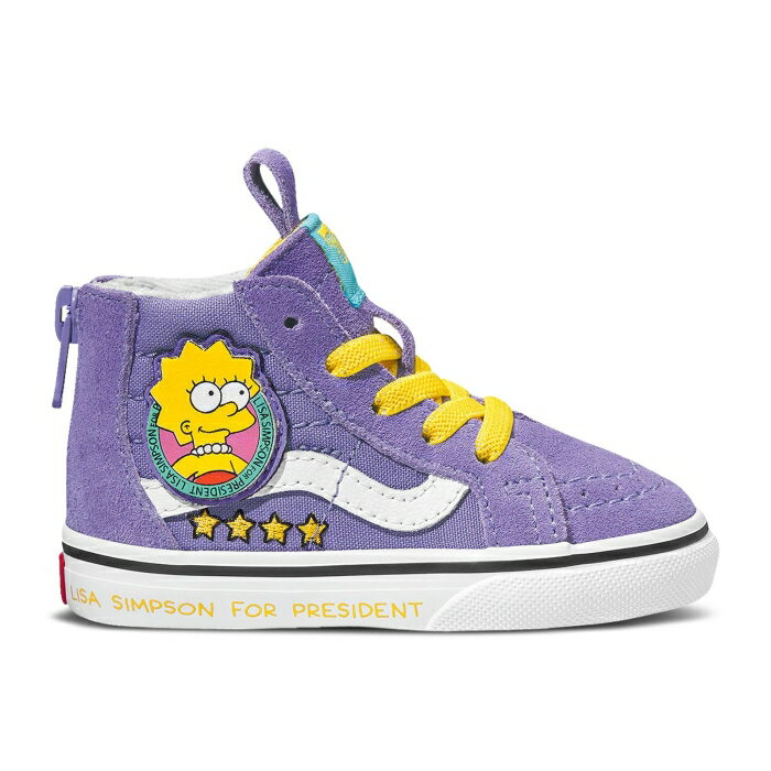  Vans  The Simpsons X Sk8-Hi Zip Td 'Lisa 4 Prez' Infant Purple ...