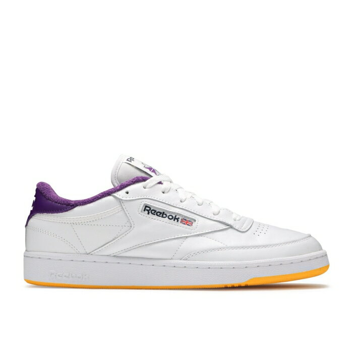 リーボック Reebok 【 Eric Emanuel X Club C 85 'Regal Purple' Men White/Regal Purple/Retro Yellow 】 クラブ 靴 メンズ靴 スニーカー メンズ 白色 ホワイト Purple 紫・パープル レトロ yellow 黄色・イエロー