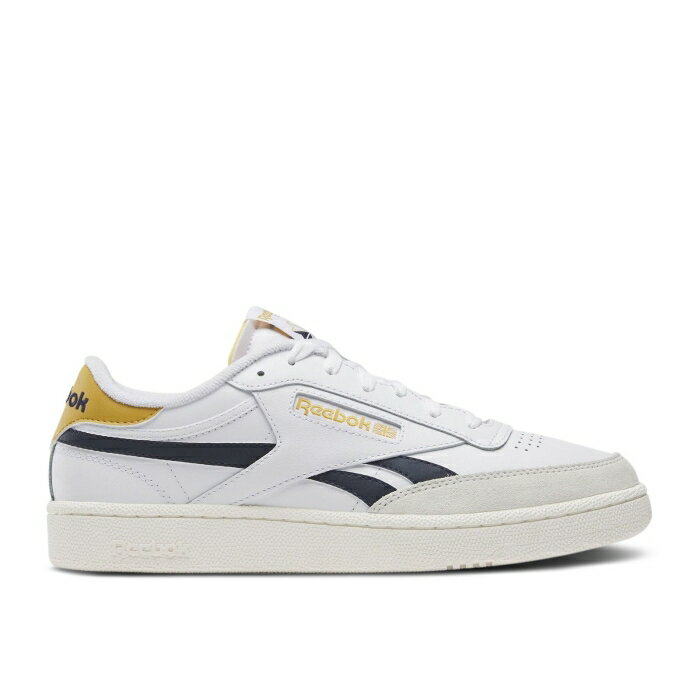 リーボック Reebok 【 Club C Revenge 'White Navy Retro Gold' Men Cloud White/Vector Navy/Retro Gold 】 クラブ 紺色 ネイビー レトロ 靴 メンズ靴 スニーカー メンズ 白色 ホワイト 紺色 ネイビー レトロ ゴールド
