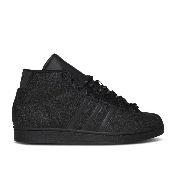 アディダス Adidas 【 Pro Model Mid 'Triple Black Textured' Men Black 】 プロ ミッド 黒色 ブラック 靴 メンズ靴 スニーカー メンズ 黒色 ブラック