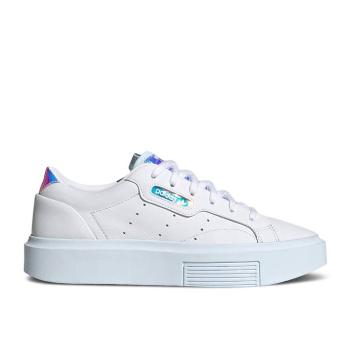 アディダス Adidas 【 Wmns Sleek 'White Iridescent' Women Cloud White/Sky Tint/Core Black 】 靴 レディース靴 スニーカー レディース 白色 ホワイト スカイ コア 黒色 ブラック