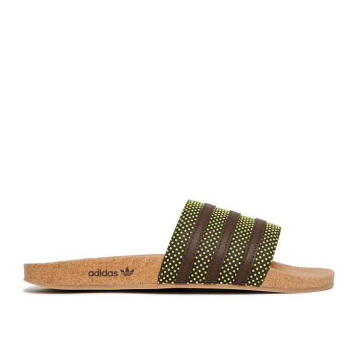 アディダス Adidas 【 Adilette Slide 'Plant And Grow' Men Brown/Brown/Semi Frozen Yellow 】 アディレッタ Slide サンダル 靴 メンズ靴 サンダル その他 メンズ 茶色 ブラウン yellow 黄色・イエロー