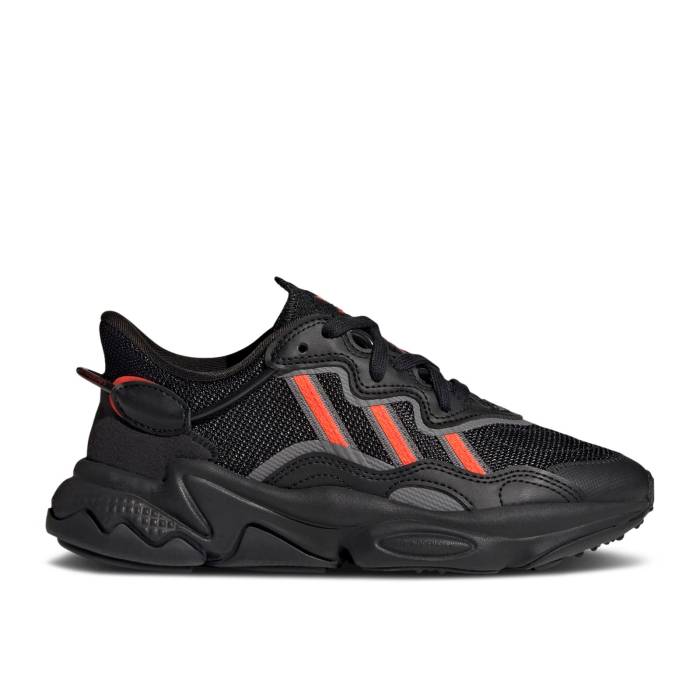 ǥ Adidas  Ozweego J 'Black Solar Red' Youth Core Black/Solar Red/...