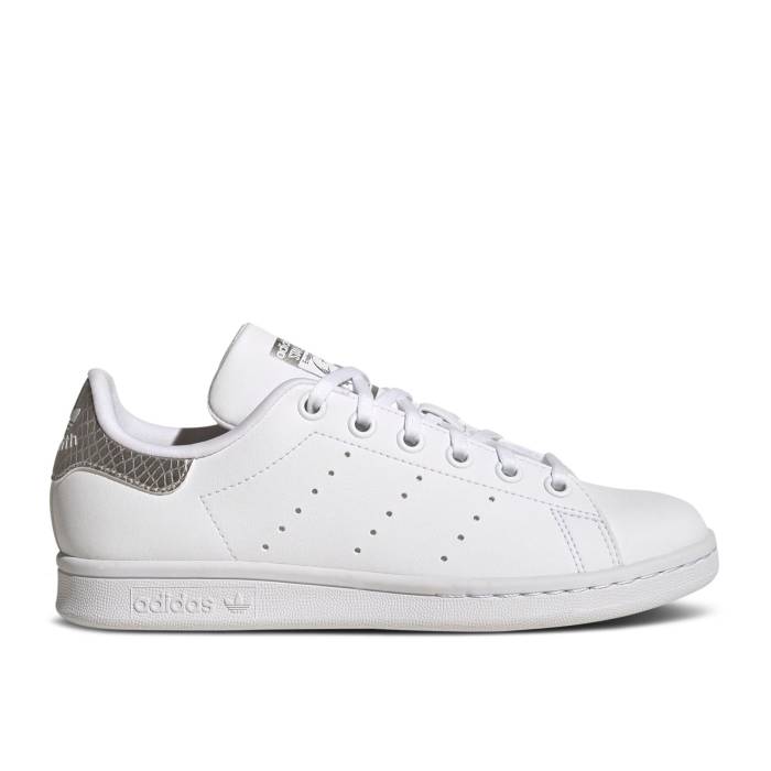 ǥ Adidas  Stan Smith Big Kid 'White Silver Metallic' Youth Cloud ...