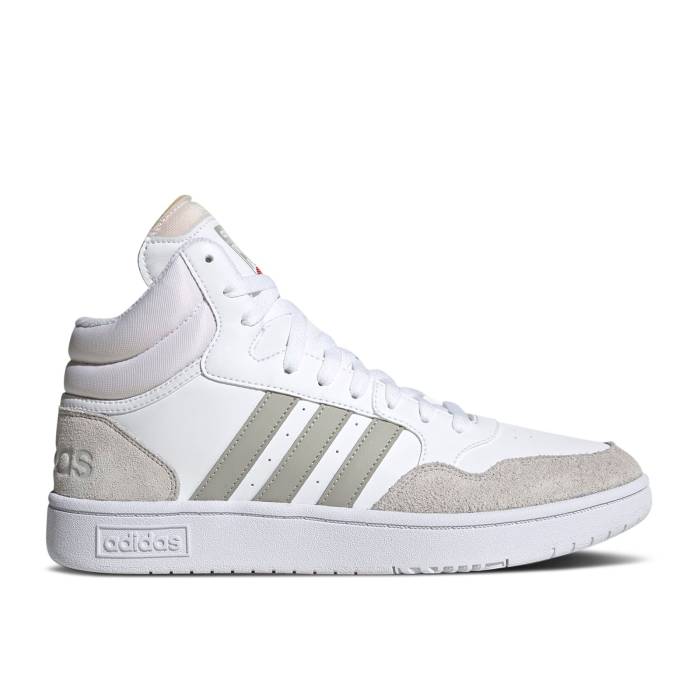 ǥ Adidas  Hoops 3.0 Mid 'White Metal Grey' Men Cloud White/Metal ...