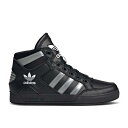アディダス Adidas 【 Hard Court High J 'Black Silver Metallic' Youth Core Black/Silver...