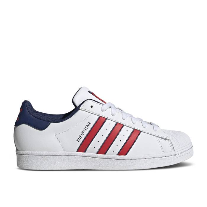 アディダス Adidas 【 Superstar 'White Scarlet Dark Blue' Men Footwear White/Better Sca...