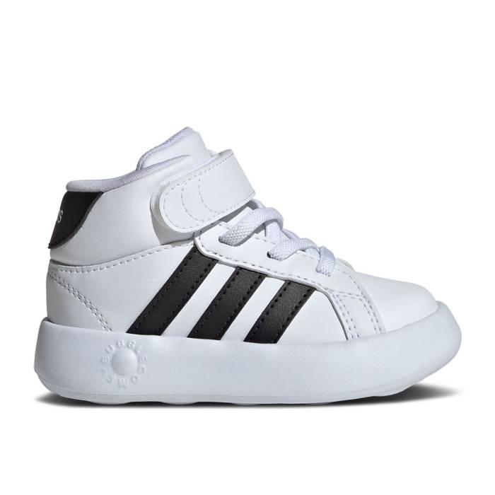 アディダス Adidas 【 Grand Court Mid I 'White Black' Infant Cloud White/Core Black/Cloud White 】 グランド コート ミッド キッズ ベビー マタニティ ベビーファッション 靴 スニーカー ベビー 白色 ホワイト コ