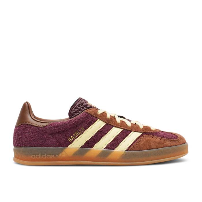 アディダス Adidas 【 Gazelle Indoor 'Maroon Preloved Brown' Men Maroon/Almost Yellow/Preloved Brown 】 ガゼル 靴 メンズ靴 スニーカー メンズ マルーン yellow 黄色・イエロー 茶色 ブラウン