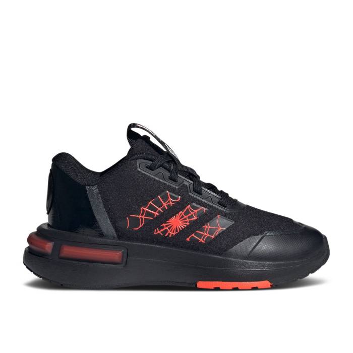 楽天スニケスアディダス Adidas 【 Marvel X Racer K 'Spiderman' Youth Core Black/Solar Red/Core Black 】 キッズ ベビー マタニティ キッズファッション 靴 スニーカー ジュニア キッズ コア 黒色 ブラック Red 赤・レッド