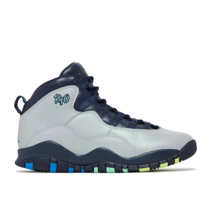 ʥ硼 Air Jordan  Jordan 10 Retro Bg 'Rio' Youth Wolf Grey/Phot...