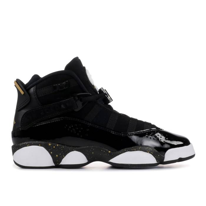 楽天スニケスナイキ　エアジョーダン Air Jordan 【 Jordan 6 Rings Gs 'Black Metallic Gold' Youth Black/Metallic Gold-White 】 リング キッズ ベビー マタニティ キッズファッション 靴 スニーカー ジュニア キッズ 黒色 ブラ