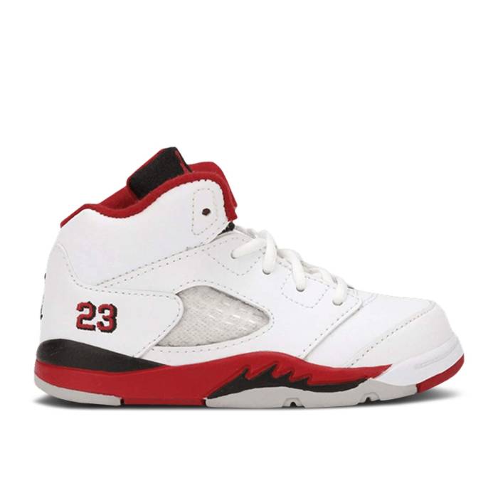 ʥ硼 Air Jordan  Jordan 5 Retro Td 'White Fire Red' Infant Whi...