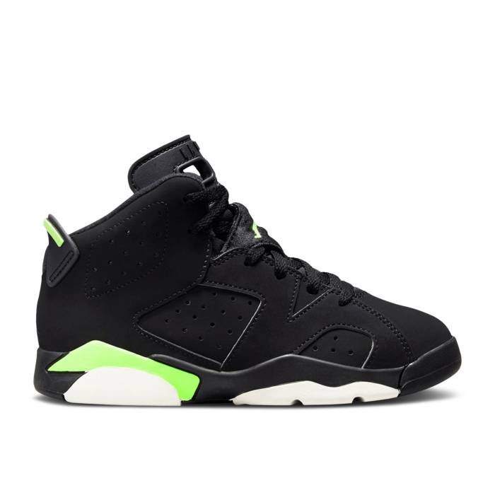 ʥ硼 Air Jordan  Jordan 6 Retro Ps 'Electric Green' Youth Blac...