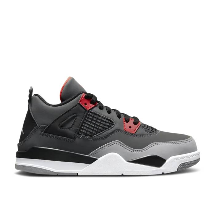 ʥ硼 Air Jordan  Jordan 4 Retro Ps 'Infrared' Youth Dark Grey/...