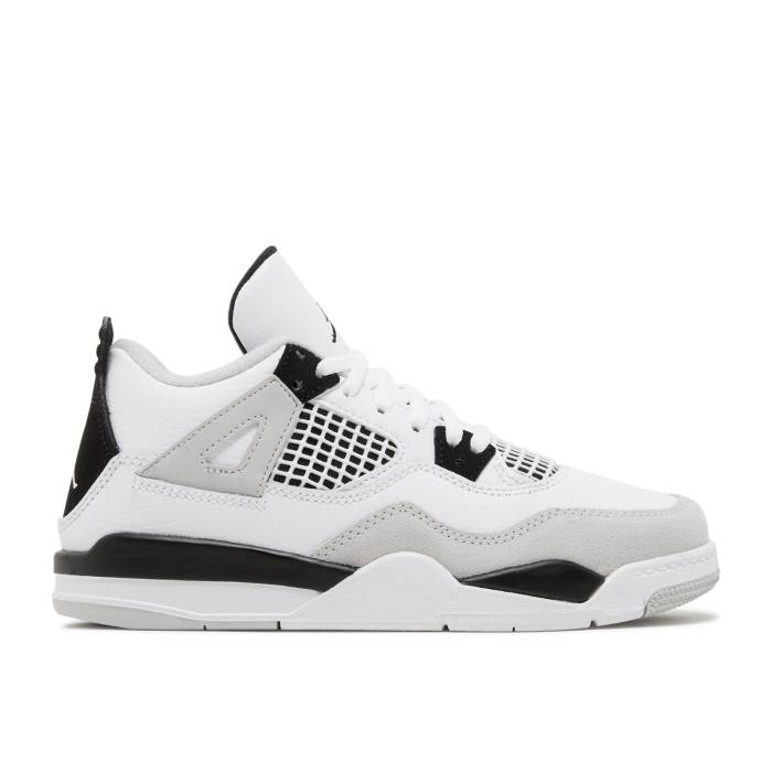 ʥ硼 Air Jordan  Jordan 4 Retro Ps 'Military Black' Youth Whit...