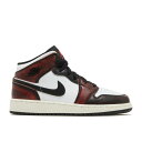 ナイキ エアジョーダン Air Jordan 【 Jordan 1 Mid Se Gs 'Wear-Away' Youth Black/White/Sail/I...