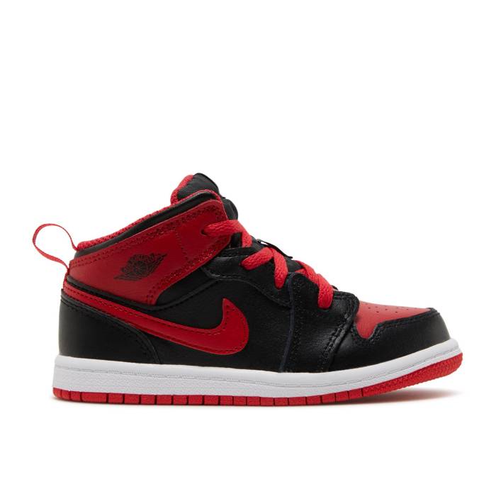 ナイキ　エアジョーダン Air Jordan 【 Jordan 1 Mid Td 'Alternate Bred' Infant Black/White/Fire Re..