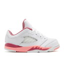 ナイキ エアジョーダン Air Jordan 【 Jordan 5 Retro Low Td 'Crafted For Her' Infant White/Coral Chalk/Desert Berry/Black 】 レトロ キッズ ベビー マタニティ ベビーファッション 靴 スニーカー ベビー 白色 ホワ