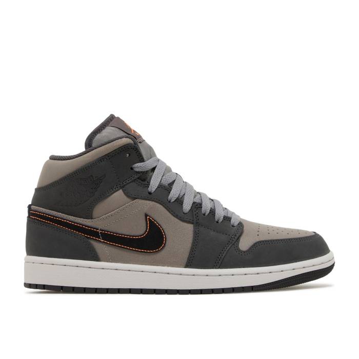 ナイキ　エアジョーダン Air Jordan 【 Jordan 1 Mid Se 'Night Stadium' Men Night Stadium/Black/Flat Pewter/Total Orange/Neutral Grey 】 ミッド 靴 メンズ靴 スニーカー メンズ ナイト スタジアム 黒色 ブラック orange