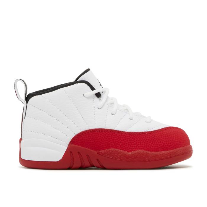 ナイキ エアジョーダン Air Jordan 【 Jordan 12 Retro Td 'Cherry' 2023 Infant White/White/Metallic Silver/Varsity Red 】 レトロ キッズ ベビー マタニティ ベビーファッション 靴 スニーカー ベビー 白色 ホワイ