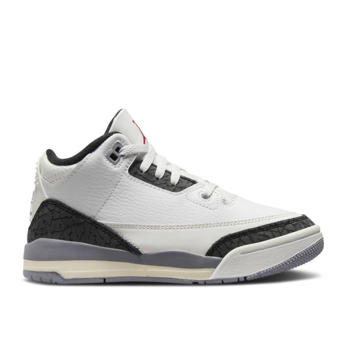 ʥ硼 Air Jordan  Jordan 3 Retro Ps 'Cement Grey' Youth Summit ...