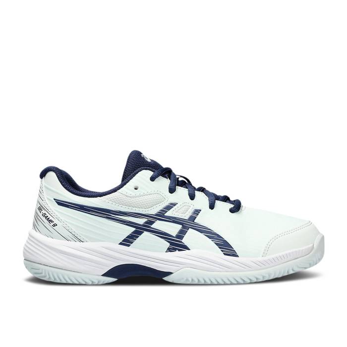 楽天スニケスアシックス Asics 【 Gel Game 9 Clay Oc Gs 'Pale Mint Blue Expanse' Youth Pale Mint/Blue Expanse 】 Game ゲーム 青色 ブルー キッズ ベビー マタニティ キッズファッション 靴 スニーカー ジュニア キッズ 青色 ブ