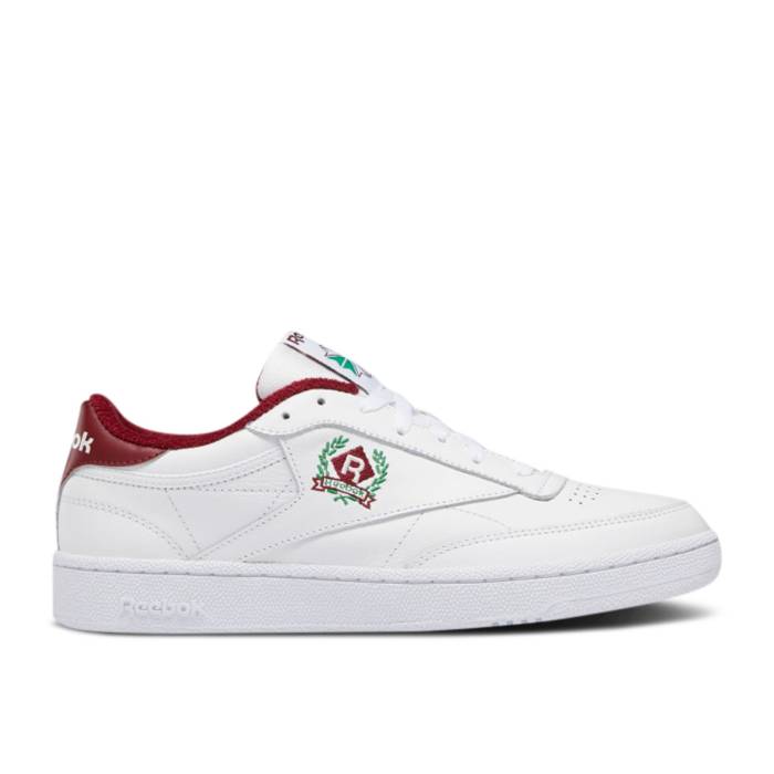 リーボック Reebok 【 Club C 85 'Og Crest - White Classic Burgundy' Men Footwear White/Footwear White/Classic Burgundy 】 クラブ 白色 ホワイト クラシック 靴 メンズ靴 スニーカー メンズ 白色 ホワイト クラシック