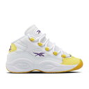リーボック Reebok 【 Question Mid Little Kid 'Yellow Toe' Youth 】 Question クエスチョン ミッド キッズ ベビー マタニティ キッズファッション 靴 スニーカー ジュニア キッズ(4)