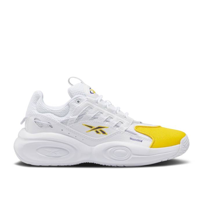 リーボック Reebok 【 Solution Mid 'White Collegiate Gold' Men Footwear White/Bold Purple/Collegiate Gold 】 ミッド 靴 メンズ靴 スニーカー メンズ 白色 ホワイト Purple 紫・パープル ゴールド