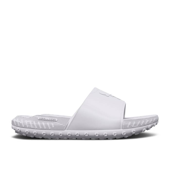 アンダーアーマー Under Armour 【 Project Rock 3 Slide 'White Halo Grey' Men White/Halo Grey 】 Slide サンダル 靴 メンズ靴 サンダル その他 メンズ 白色 ホワイト 灰色 グレー