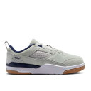 ナイキ エアジョーダン Air Jordan 【 Jordan Flight Court Ps 'Neutral Grey Midnight Navy Gum' Youth Neutral Grey/White/Gum Light Brown/Midnight Navy 】 Flight フライト コート 灰色 グレー 紺色 ネイビー キッズ ベビー マ(4)