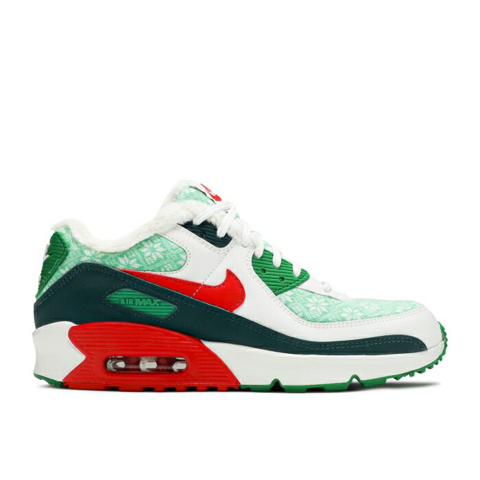 ʥ Nike  Air Max 90 Gs 'Christmas Sweater' Youth White/University Re...