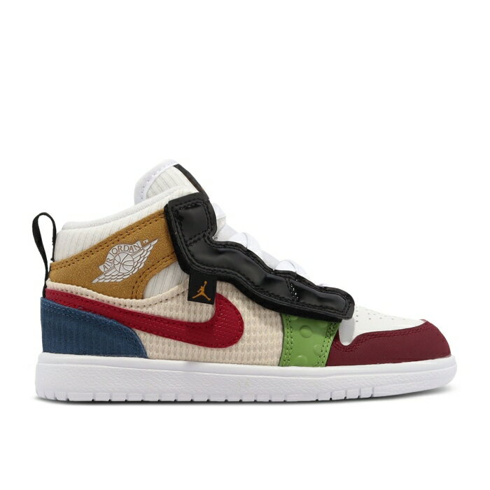 楽天スニケスナイキ　エアジョーダン Air Jordan 【 Jordan 1 Mid Alt Se Ps 'Messy Room' Youth White/Gym Red/Black/Pearl White 】 ミッド キッズ ベビー マタニティ キッズファッション 靴 スニーカー ジュニア キッズ 白色 ホ