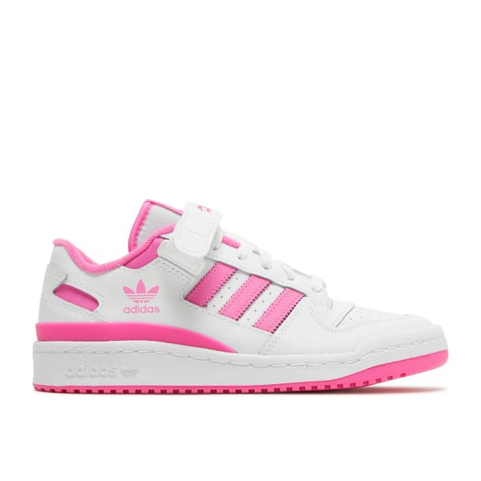 楽天スニケスアディダス Adidas 【 Forum Low J 'White Screaming Pink' Youth Cloud White/Screaming Pink/Cloud White 】 フォーラム キッズ ベビー マタニティ キッズファッション 靴 スニーカー ジュニア キッズ 白色 ホワイト p