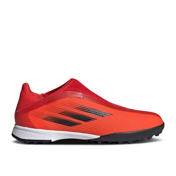 楽天スニケスアディダス Adidas 【 X Speedflow.3 Laceless Tf J 'Red' Youth Red/Core Black/Solar Red 】 キッズ ベビー マタニティ キッズファッション 靴 スニーカー ジュニア キッズ Red 赤・レッド コア 黒色 ブラック