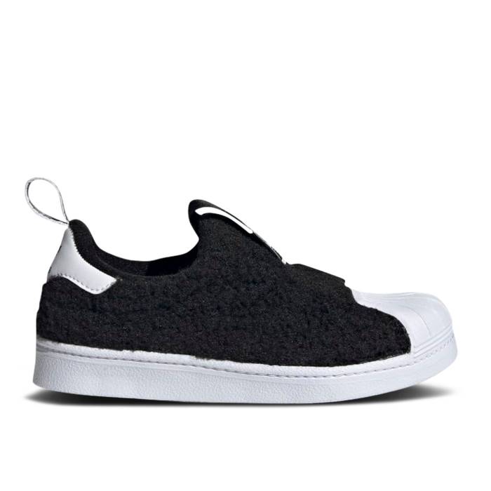 楽天スニケスアディダス Adidas 【 Superstar 360 J 'Black Teddy Bear Fur' Youth Core Black/Core Black/Cloud White 】 Superstar スーパースター キッズ ベビー マタニティ キッズファッション 靴 スニーカー ジュニア キッズ コア