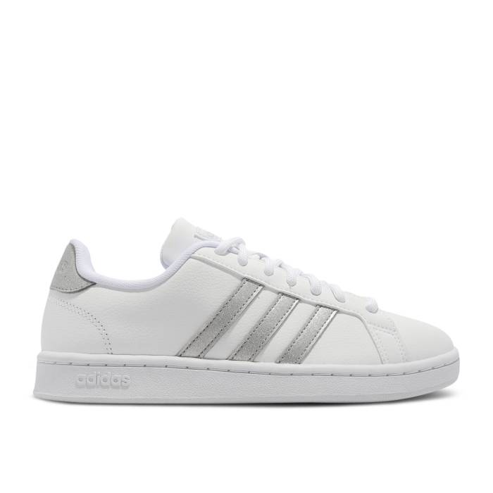 ǥ Adidas  Grand Court 'White Silver Metallic' Men Footwear White/Silver Met...