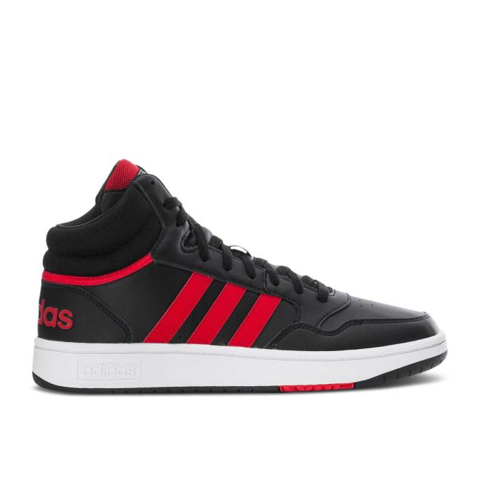 ǥ Adidas  Hoops 3.0 Mid 'Black Scarlet' Men Black/Better Scarlet/...