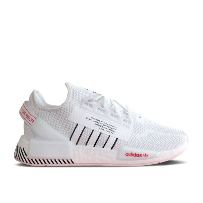 アディダス Adidas 【 Nmd_R1 V2 'White Black Scarlet' Jd Sports Exclusive Men 】 黒色 ブラック 靴 メンズ靴 スニーカー メンズ