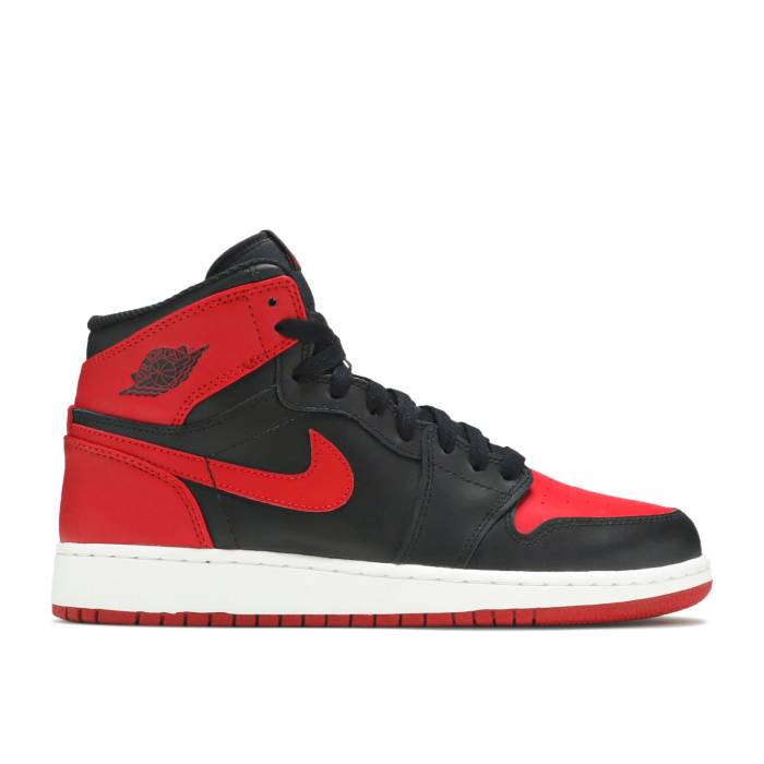 楽天スニケスナイキ　エアジョーダン Air Jordan 【 Jordan 1 Retro High Og Bg 'Bred' 2013 Youth Black/Varsity Red-White 】 レトロ ハイ キッズ ベビー マタニティ キッズファッション 靴 スニーカー ジュニア キッズ 黒色 ブ