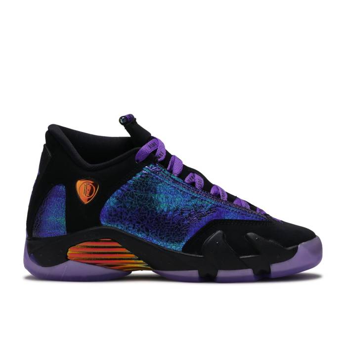 楽天スニケスナイキ　エアジョーダン Air Jordan 【 Jordan 14 Retro Gs 'Doernbecher' 2019 Youth Black/Court Purple/Multi-Color/White 】 レトロ キッズ ベビー マタニティ キッズファッション 靴 スニーカー ジュニア キッズ 黒