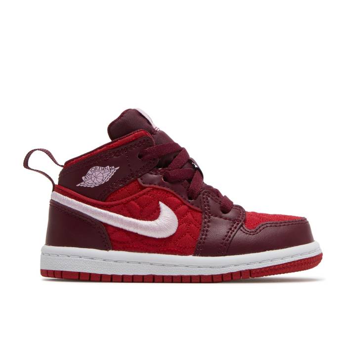 ナイキ　エアジョーダン Air Jordan 【 Jordan 1 Mid Se Td 'Red Quilted' Infant Gym Red/Pink Foam/D..