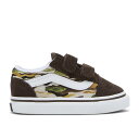 ヴァンズ Vans 【 Old Skool V Toddler 'Painted Camo Brown' Infant 】 ベビー 赤ちゃん用 カモ柄 キッズ ...